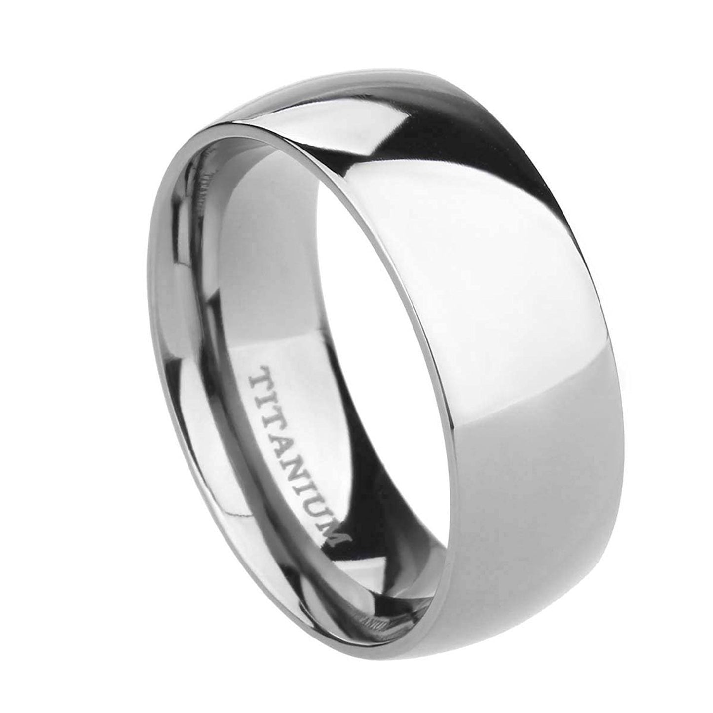 Fashion Unisex Silver Pure Titanium Ring