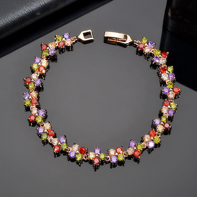 Small Flower Zircon Bracelet