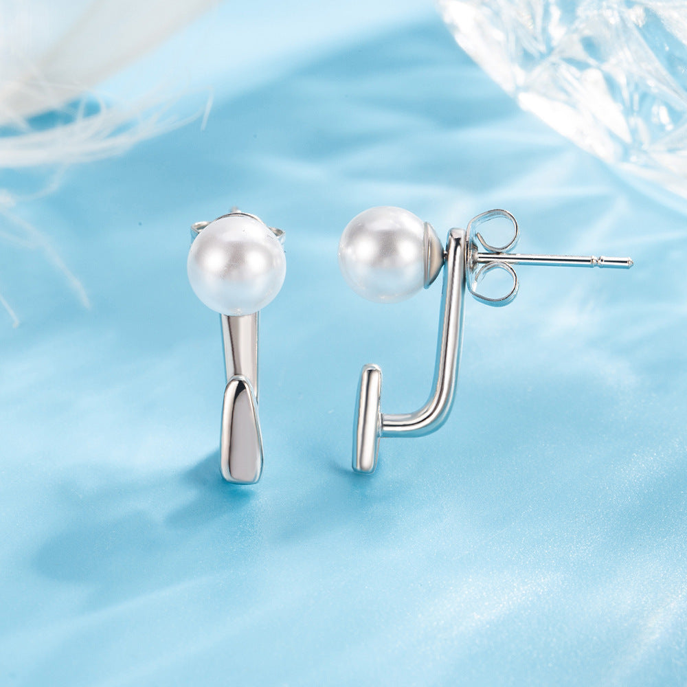 Simple Back-mounted Stud Earrings For Women