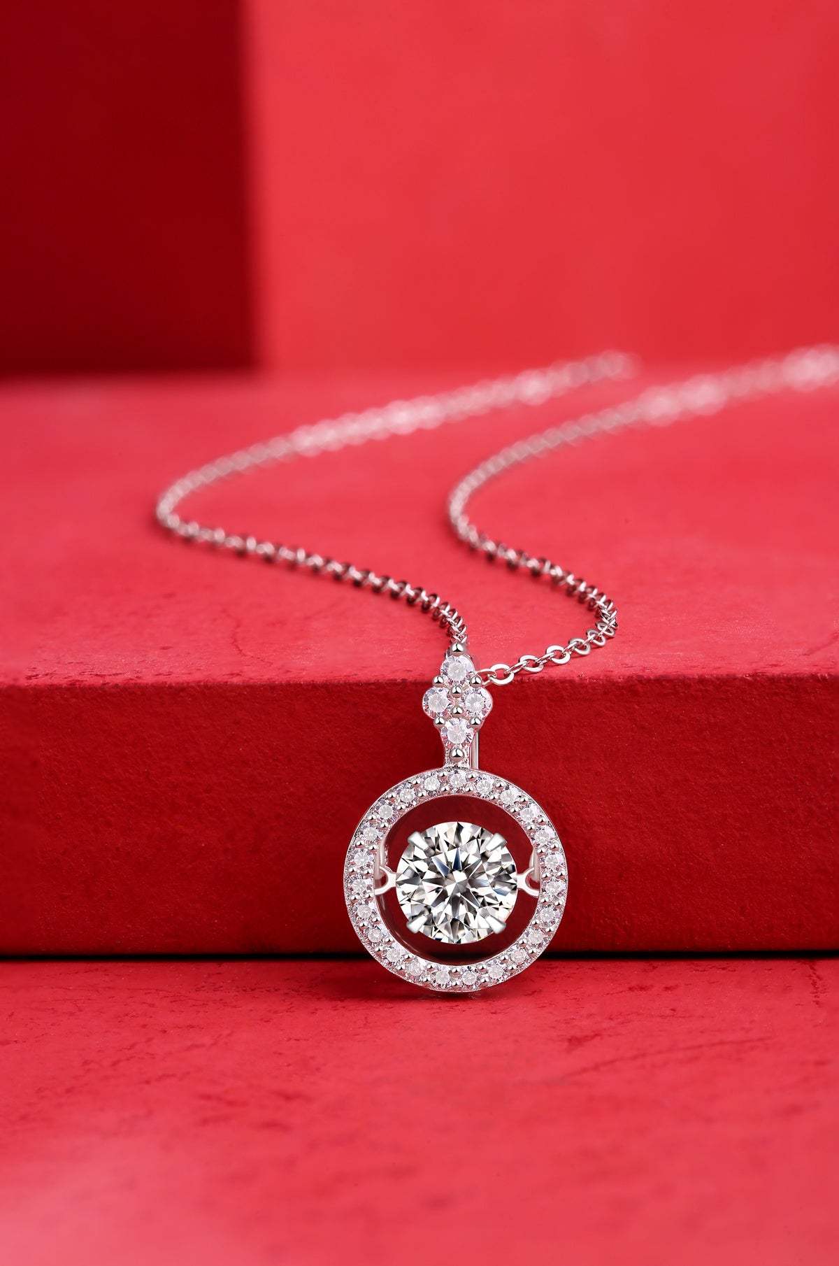 Fashionable And Trendy Jewelry Necklace Pendant Set With 1-carat Moissanite S925 Sterling Silver And Platinum Plating