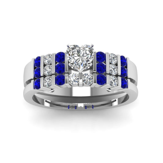 Square Love Heart-shaped Ring Women's Fashion Ring Set