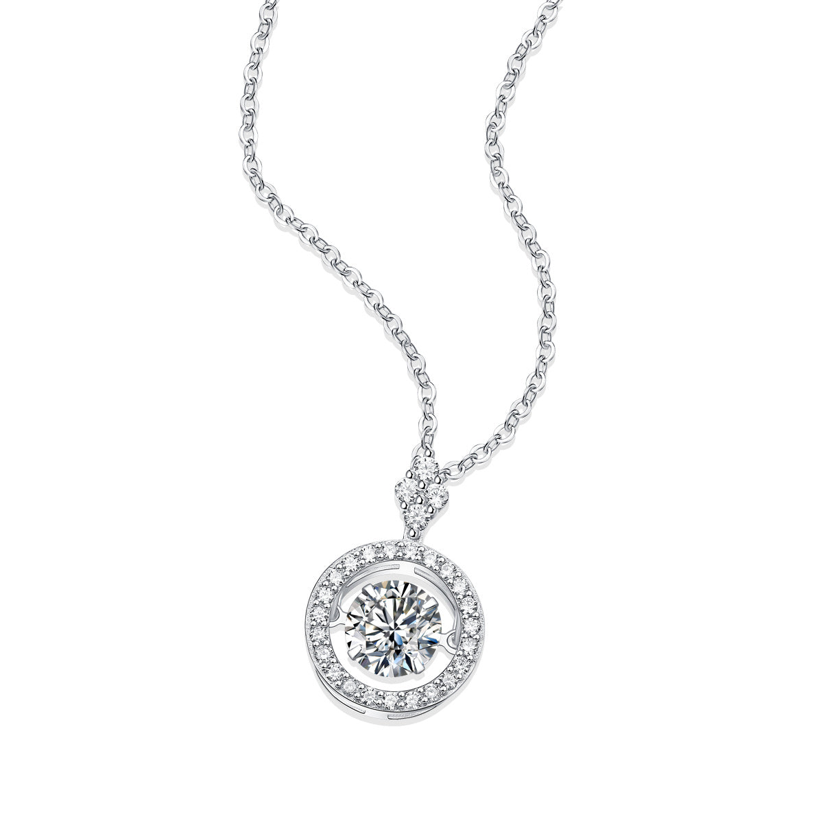 Fashionable And Trendy Jewelry Necklace Pendant Set With 1-carat Moissanite S925 Sterling Silver And Platinum Plating