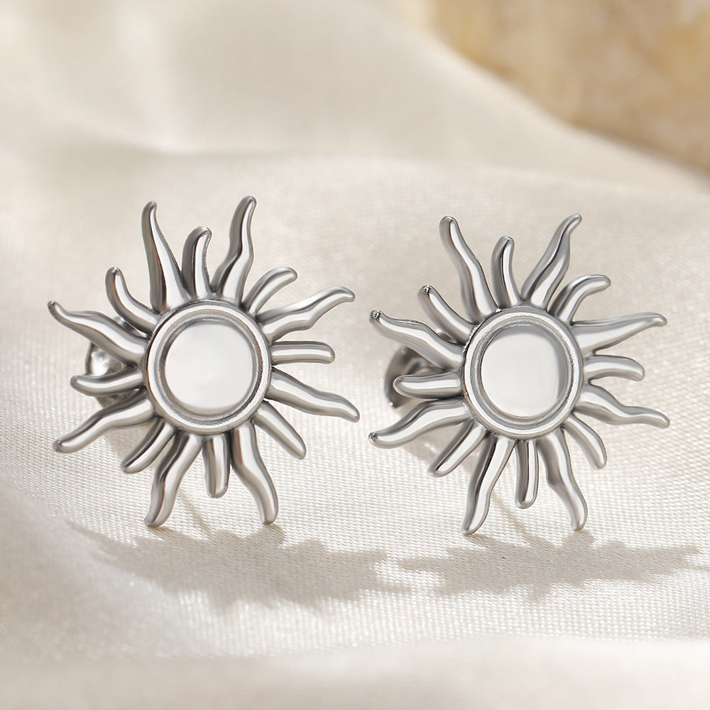 SUNFLOWER Stainless Steel High-key Dignified Earrings