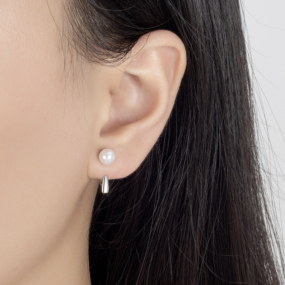 Simple Back-mounted Stud Earrings For Women
