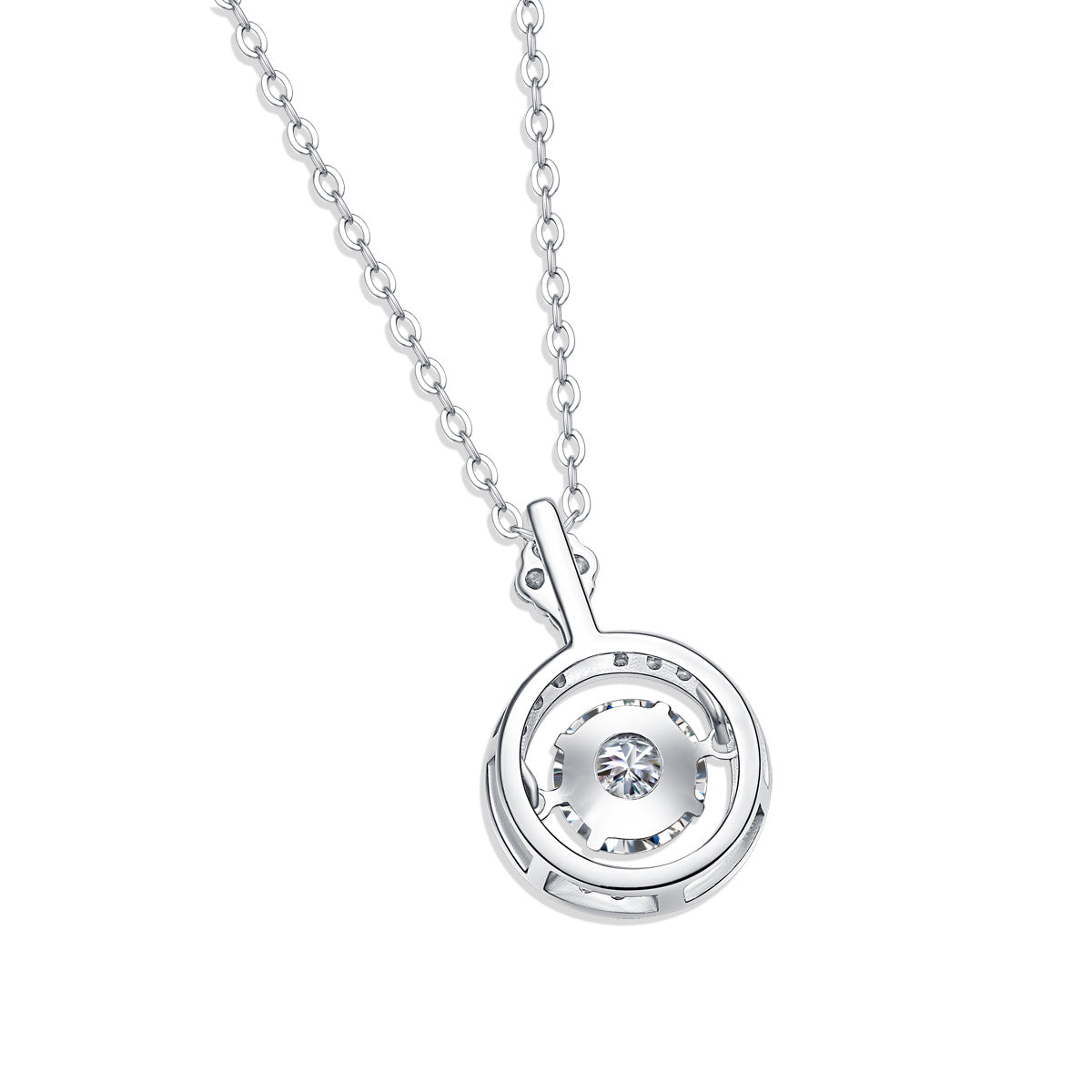 Fashionable And Trendy Jewelry Necklace Pendant Set With 1-carat Moissanite S925 Sterling Silver And Platinum Plating