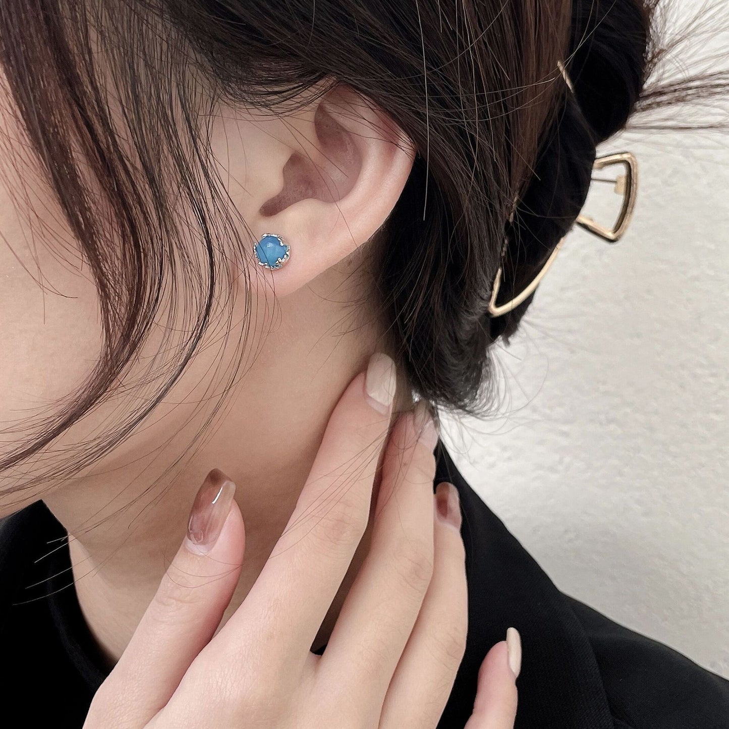 S925 Sterling Silver Colorful Zircon Earrings For Women