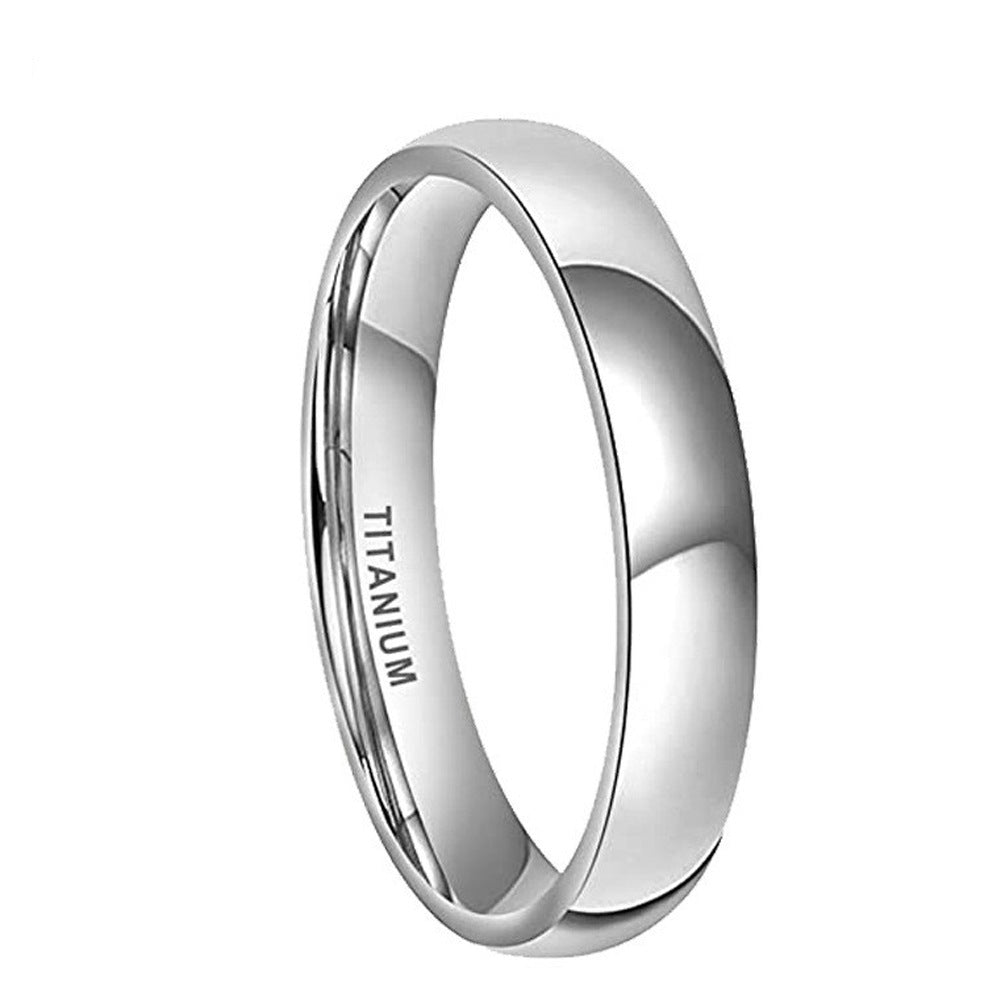 Fashion Unisex Silver Pure Titanium Ring