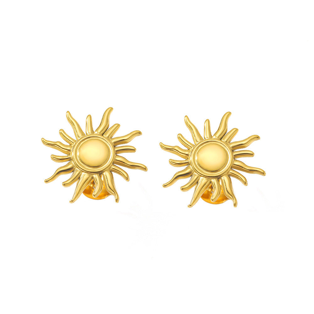 SUNFLOWER Stainless Steel High-key Dignified Earrings