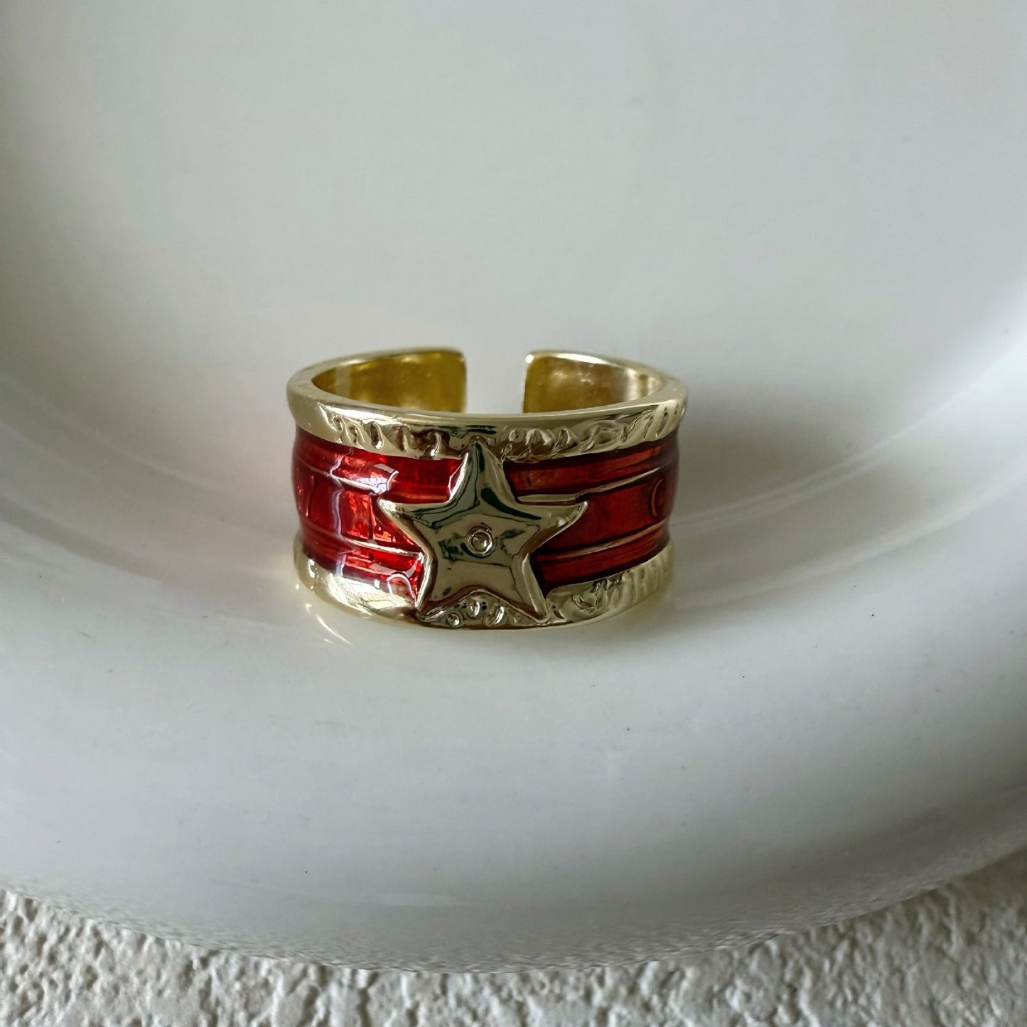 Retro Distressed XINGX Drop Oil Ring Light Luxury Exquisite Ins Style