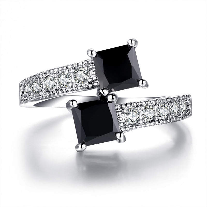 Retro Non-fading Niche Advanced Simple Zircon Ring
