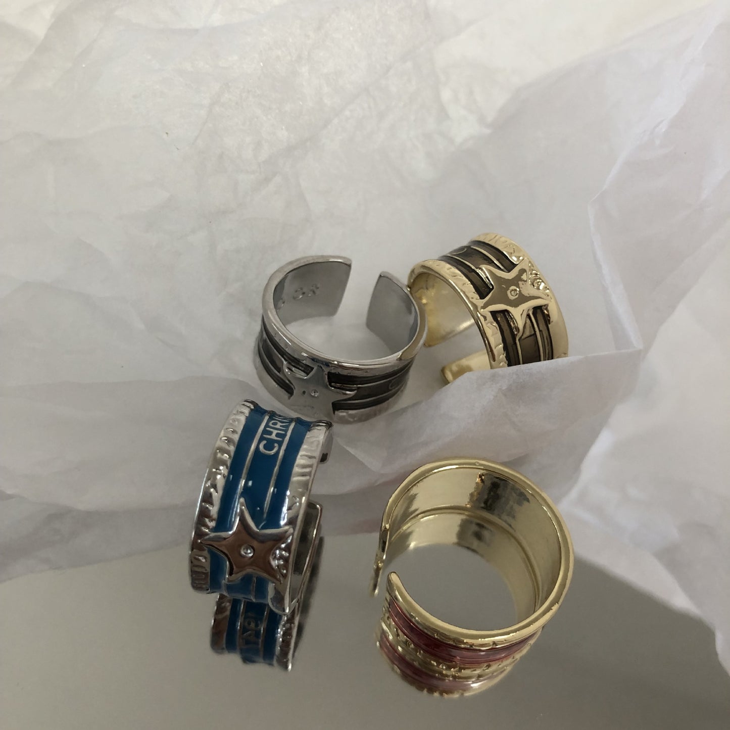 Retro Distressed XINGX Drop Oil Ring Light Luxury Exquisite Ins Style