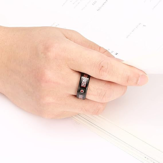 Stainless Steel Ring With Diamond Dragon Pattern Patch Cross-border Hot Ring Factory Wholesale