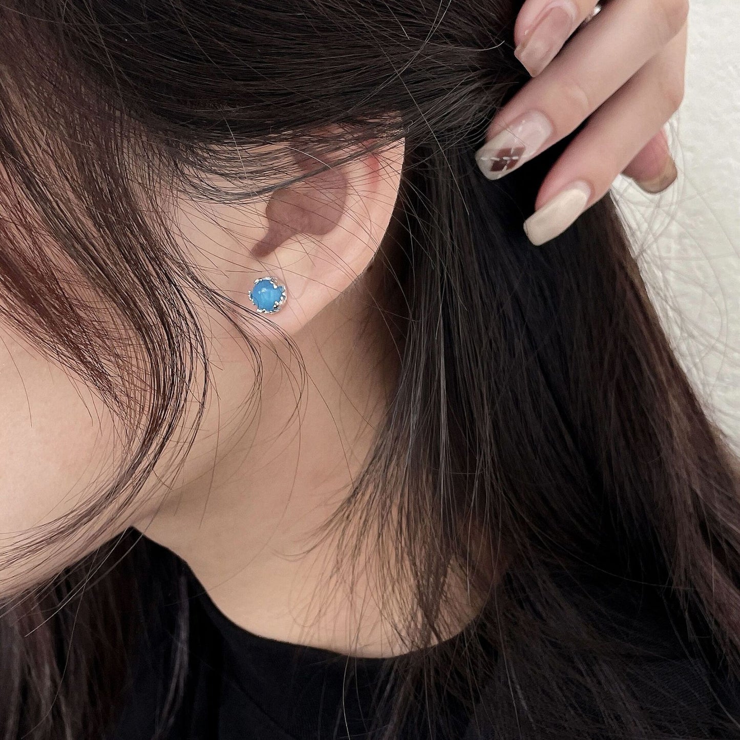 S925 Sterling Silver Colorful Zircon Earrings For Women